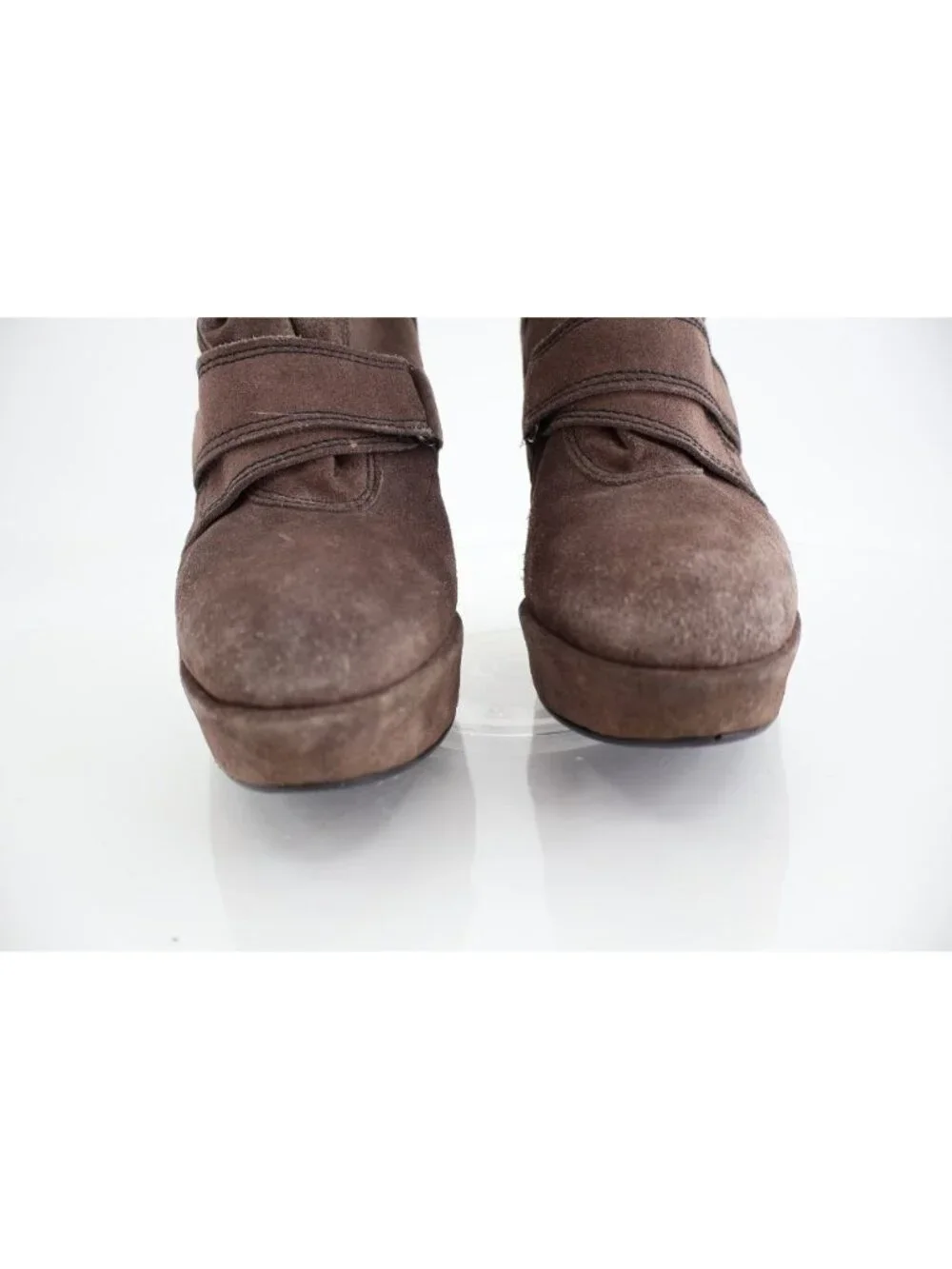 Stuart Weitzman Boots Womens 7.5 Wildchild Ankle Booties Brown Suede Strappy